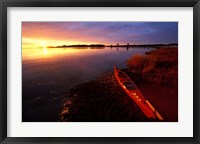 Kayak and Sunrise in Little Harbor in Rye, New Hampshire Fine Art Print