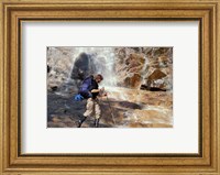 Hiking at the Base of Arethusa Falls, New Hampshire Fine Art Print