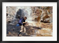 Hiking at the Base of Arethusa Falls, New Hampshire Fine Art Print