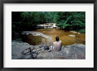 Mountain Biking, Swift River, White Mountain National Forest, New Hampshire Fine Art Print