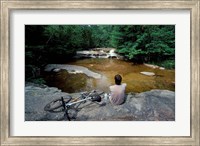 Mountain Biking, Swift River, White Mountain National Forest, New Hampshire Fine Art Print