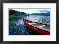 Canoeing on Lake Tarleton, White Mountain National Forest, New Hampshire Fine Art Print