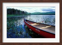 Canoeing on Lake Tarleton, White Mountain National Forest, New Hampshire Fine Art Print