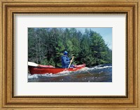 Paddling on the Suncook River, Tributary to the Merrimack River, New Hampshire Fine Art Print