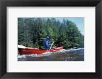 Paddling on the Suncook River, Tributary to the Merrimack River, New Hampshire Fine Art Print