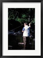 Fly Fishing on the Lamprey River, New Hampshire Fine Art Print