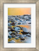 Fall Reflections Among the Cobblestones in the Saco River, White Mountains, New Hampshire Fine Art Print