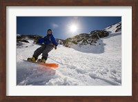 Snowboarder in Tuckerman Ravine, White Mountains National Forest, New Hampshire Fine Art Print