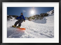 Snowboarder in Tuckerman Ravine, White Mountains National Forest, New Hampshire Fine Art Print