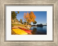 Kayaks at Lake Winnipesauke, New Hampshire Fine Art Print