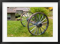 Wagon wheels at Oliver Lodge on Lake Winnipesauke, Meredith, New Hampshire Fine Art Print