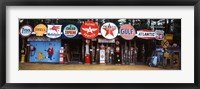 Littleton Historic gas tanks and signs, New Hampshire Fine Art Print