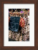 Ropes of Garlic in Local Shop, Nice, France Fine Art Print