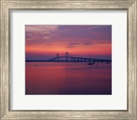 The Newport Bridge at sunset, Newport, Rhode Island Fine Art Print