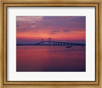 The Newport Bridge at sunset, Newport, Rhode Island Fine Art Print