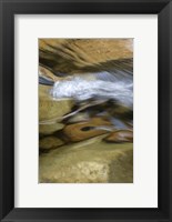 New Hampshire Abstract design formed by rock and rushing water of the Swift River, White Mountain NF Fine Art Print