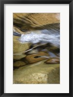 New Hampshire Abstract design formed by rock and rushing water of the Swift River, White Mountain NF Fine Art Print