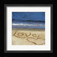 Love In The Sand Framed Print