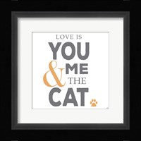 You Me and the Cat Framed Print