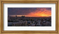 Cityscape at sunset, Santiago, Chile Fine Art Print