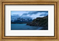 Lake with Mountain, Lake Pehoe, Torres de Paine National Park, Patagonia, Chile Fine Art Print