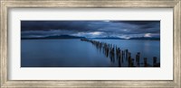 Snowcapped Mountain and Lake at Dusk, Patagonia, Chile Fine Art Print