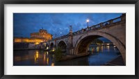 Ponte Sant'Angelo over river with Hadrian's Tomb in the background, Rome, Lazio, Italy Fine Art Print