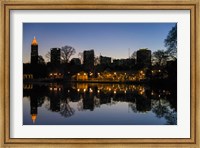 Midtown Skylines and Lake, Atlanta Fine Art Print