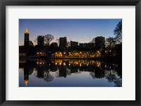 Midtown Skylines and Lake, Atlanta Fine Art Print