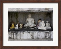Niche at Ruwanwelisaya Dagoba filled with Buddha statues as offerings, Anuradhapura, Sri Lanka Fine Art Print