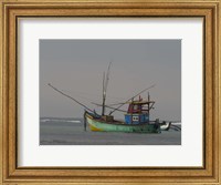 Fishing Boat at Anchor, Matara, Southern Province, Sri Lanka Fine Art Print