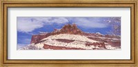 Snow Covered Cliff in Capitol Reef National Park, Utah Fine Art Print