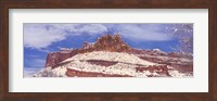 Snow Covered Cliff in Capitol Reef National Park, Utah Fine Art Print