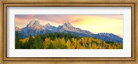 Sunrise Over Mountain Range, Grand Teton National Park, Wyoming Fine Art Print