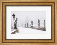 Charles Bridge in Winter, Prague Fine Art Print