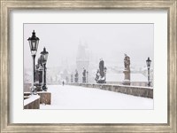 Charles Bridge in Winter, Prague Fine Art Print