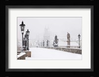 Charles Bridge in Winter, Prague Fine Art Print