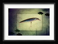 Fishing - Deep Blue Framed Print