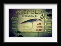 Fishing - Deep Blue LLC sign Framed Print