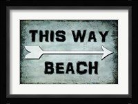 Choose Path - This Way Beach Framed Print