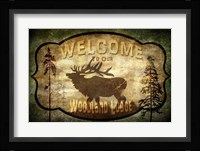 Welcome - Lodge Elk Framed Print