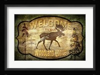 Welcome - Lodge Moose Framed Print
