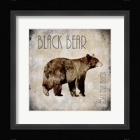 Moose Lodge 2 - Black Bear Framed Print