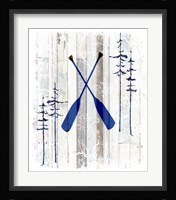 The Blue Moose - Oars Framed Print