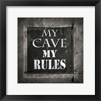 Welcome To Man Cave My Rules Framed Print
