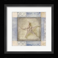 White Sea Bumpy Star Framed Print