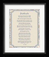 Desiderata Floral Frame Beige Fine Art Print