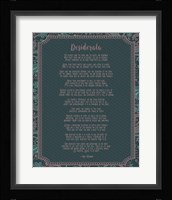 Desiderata Floral Frame Turquoise Fine Art Print