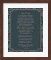 Desiderata Floral Frame Turquoise Fine Art Print