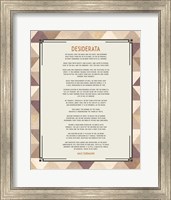 Desiderata Triangle Pattern Frame Beige Fine Art Print